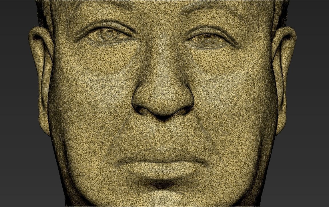 Alfred Hitchcock bust 3D printing ready stl obj formats 3D print model_28
