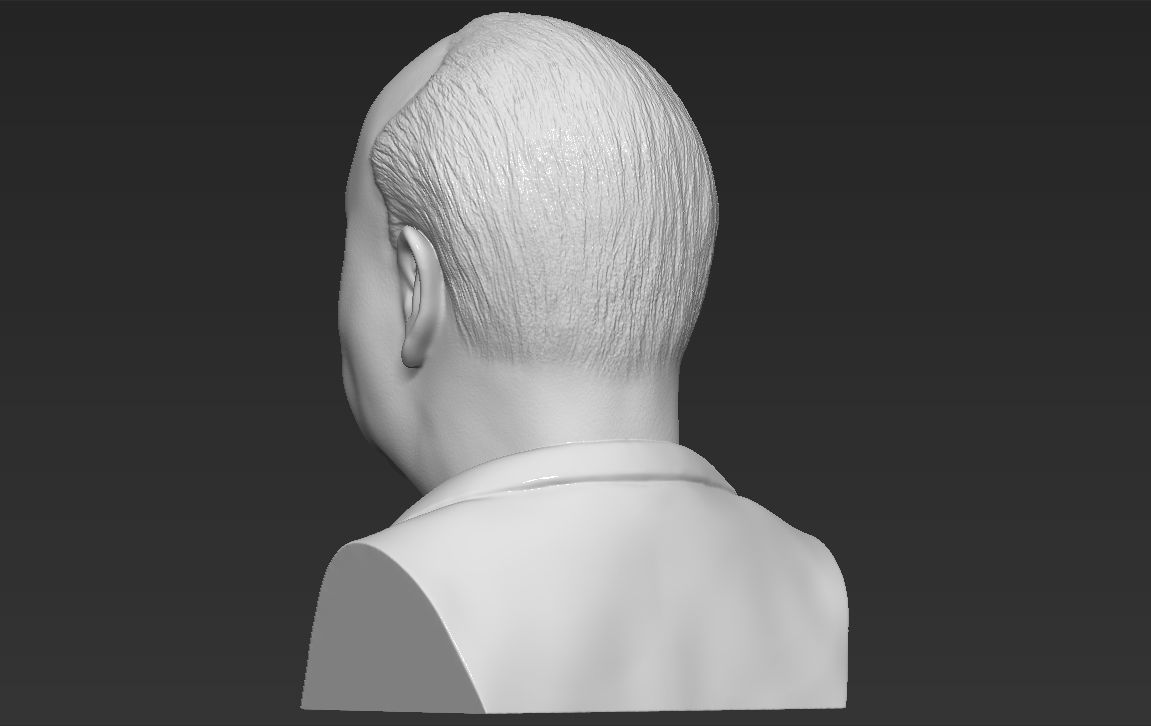 Alfred Hitchcock bust 3D printing ready stl obj formats 3D print model_8