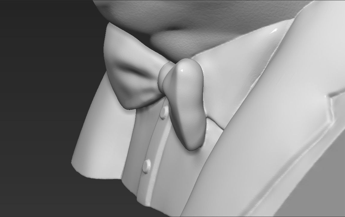 Alfred Hitchcock bust 3D printing ready stl obj formats 3D print model_25