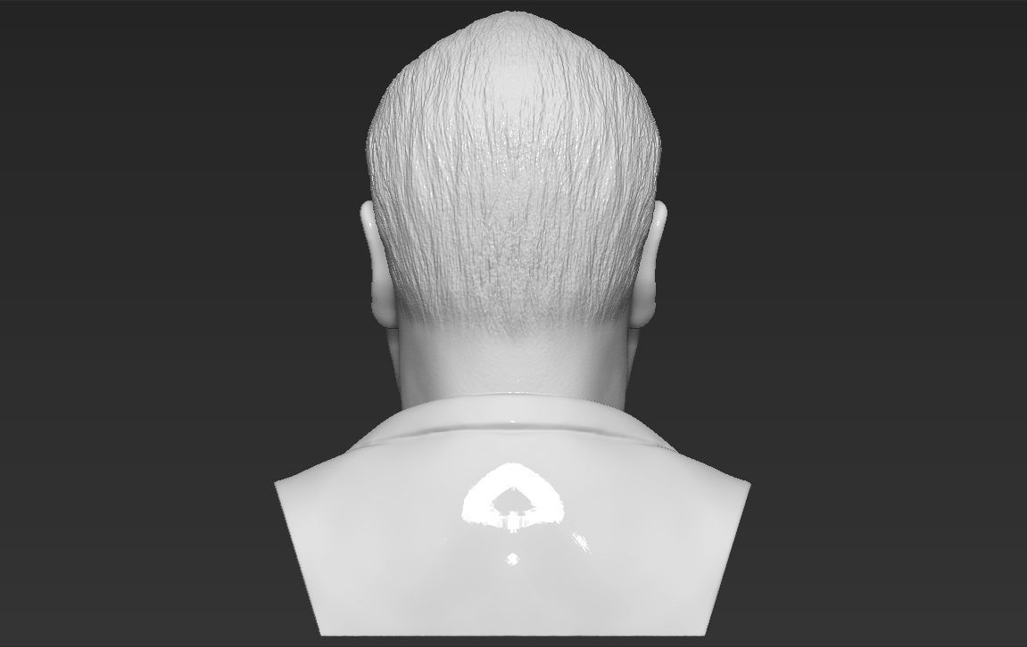 Alfred Hitchcock bust 3D printing ready stl obj formats 3D print model_9