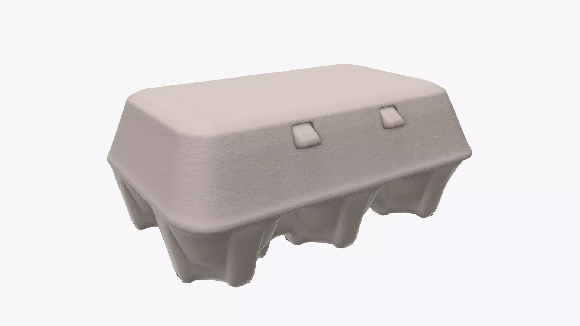 Egg paper mock-up cardboard package for 6 eggs 3D model_0