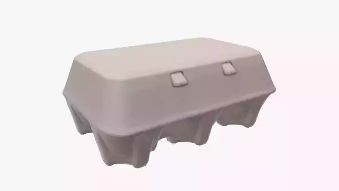Egg paper mock-up cardboard package for 6 eggs 3D model