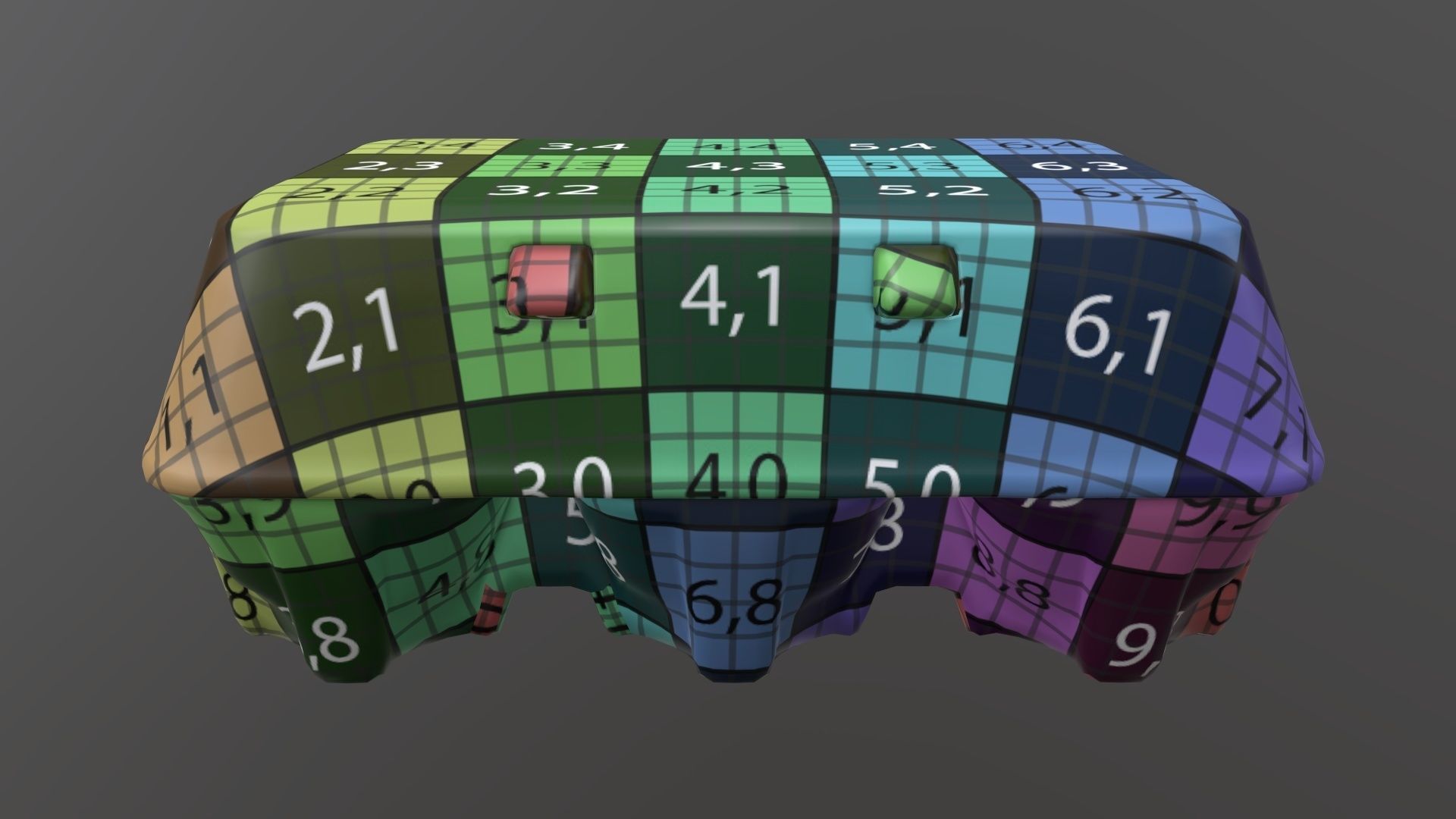 Egg paper mock-up cardboard package for 6 eggs 3D model_10