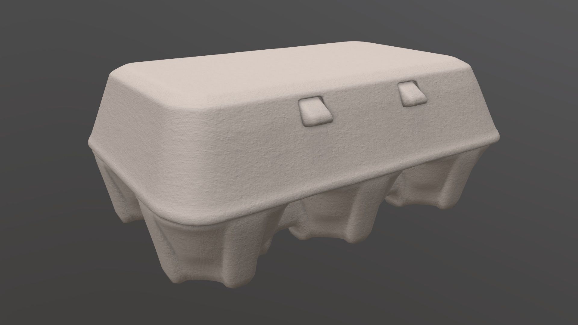 Egg paper mock-up cardboard package for 6 eggs 3D model_1