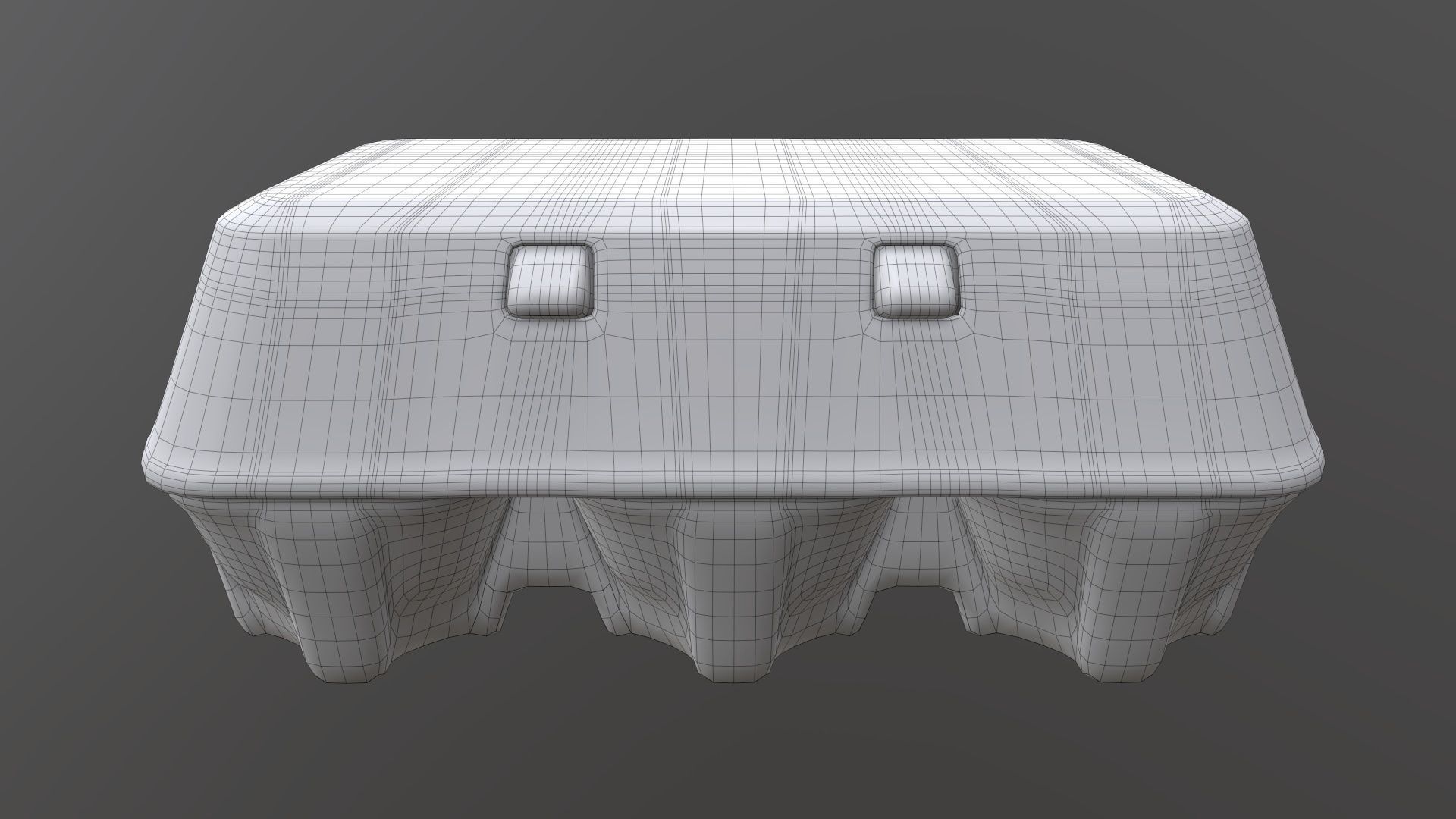 Egg paper mock-up cardboard package for 6 eggs 3D model_6