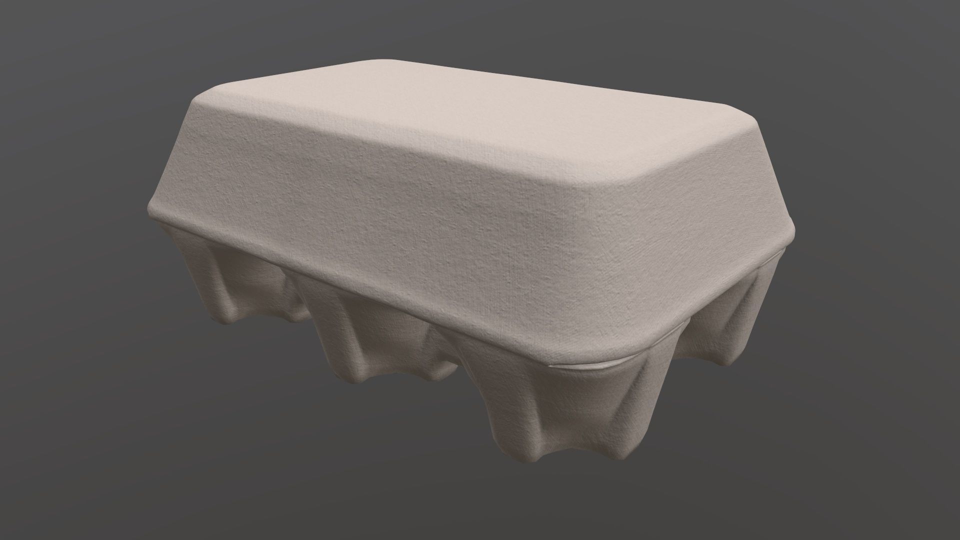 Egg paper mock-up cardboard package for 6 eggs 3D model_3