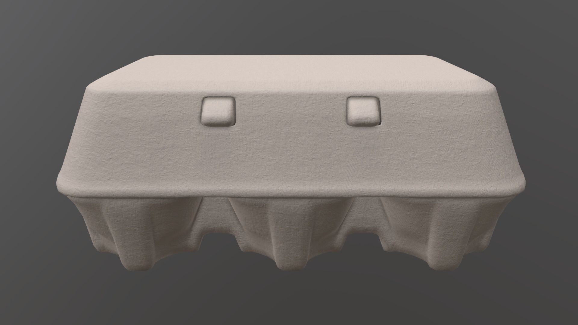 Egg paper mock-up cardboard package for 6 eggs 3D model_2