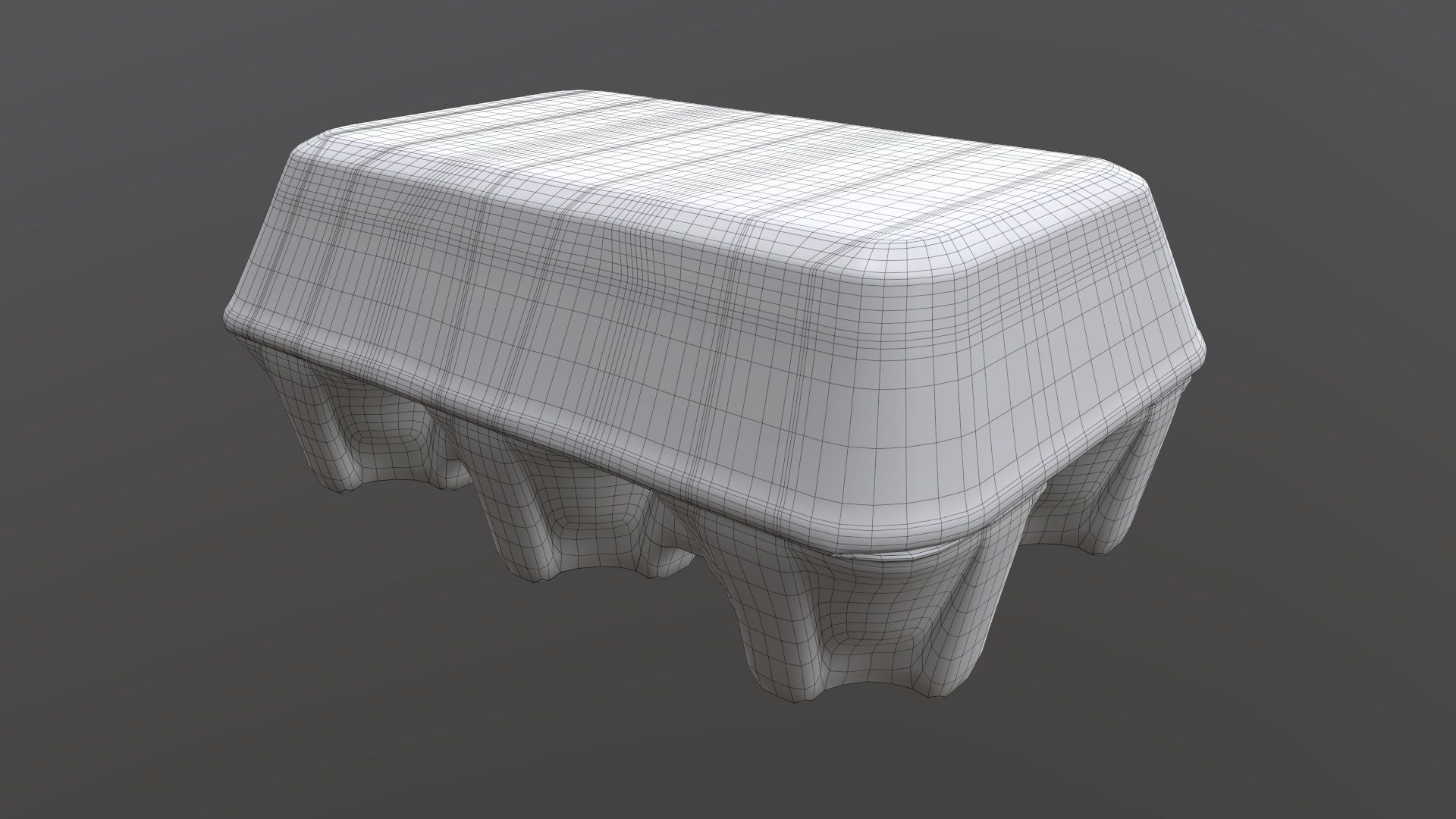 Egg paper mock-up cardboard package for 6 eggs 3D model_7