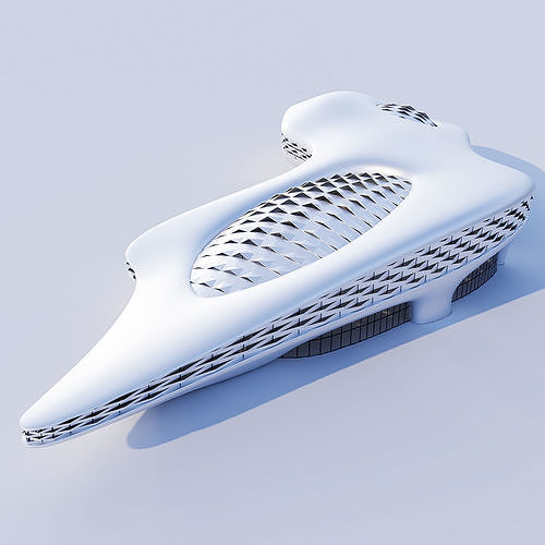 Futuristic building collection 3D Model Pack 4