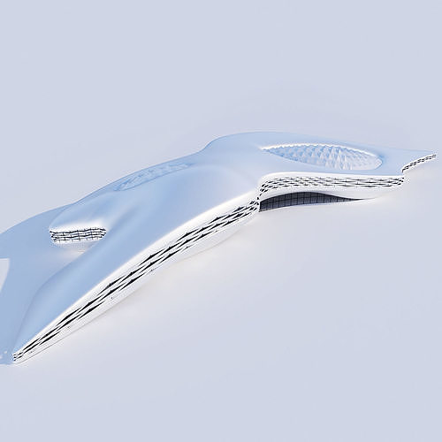 Futuristic building collection 3D Model Pack 3