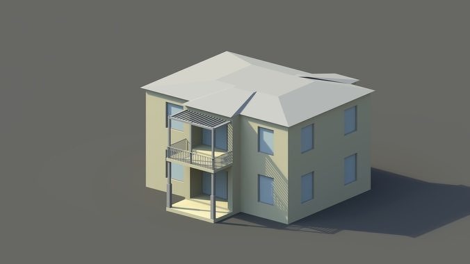 Low Poly Summer Cottage Low-poly 3D model