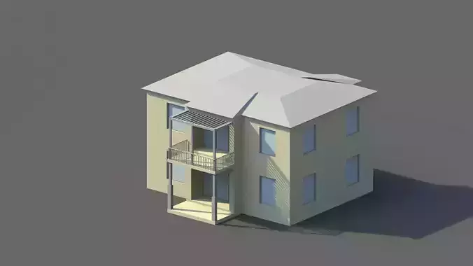 Low Poly Summer Cottage Low-poly 3D model