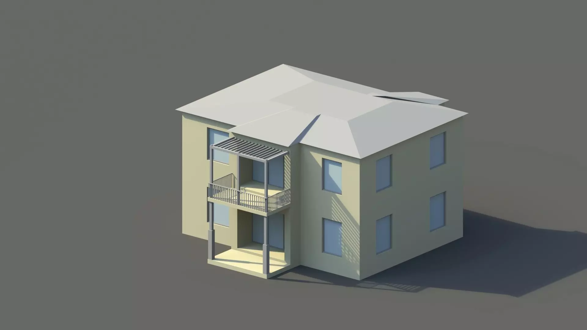 Low Poly Summer Cottage Low-poly 3D model_0