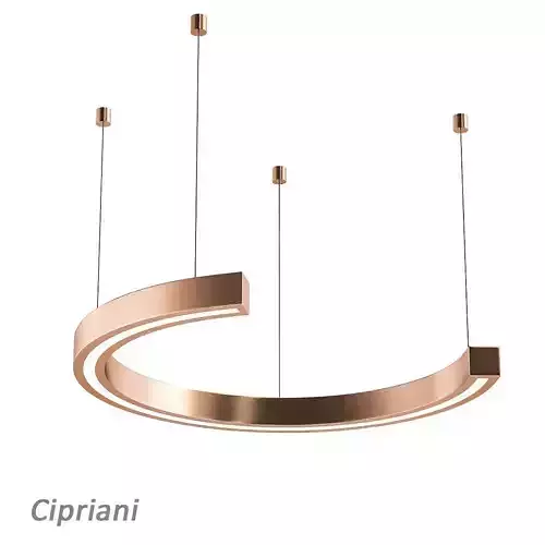 Untitled circular pendant light with name cipriani 3D model