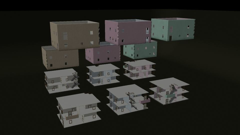 Interior and Exterior Buildings 3D model_9