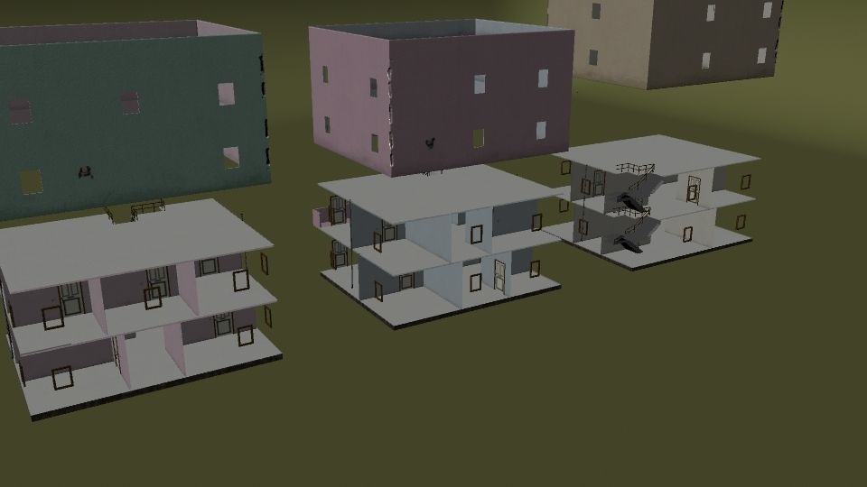 Interior and Exterior Buildings 3D model_12