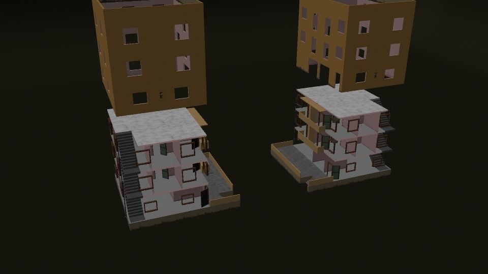 Interior and Exterior Buildings 3D model_2