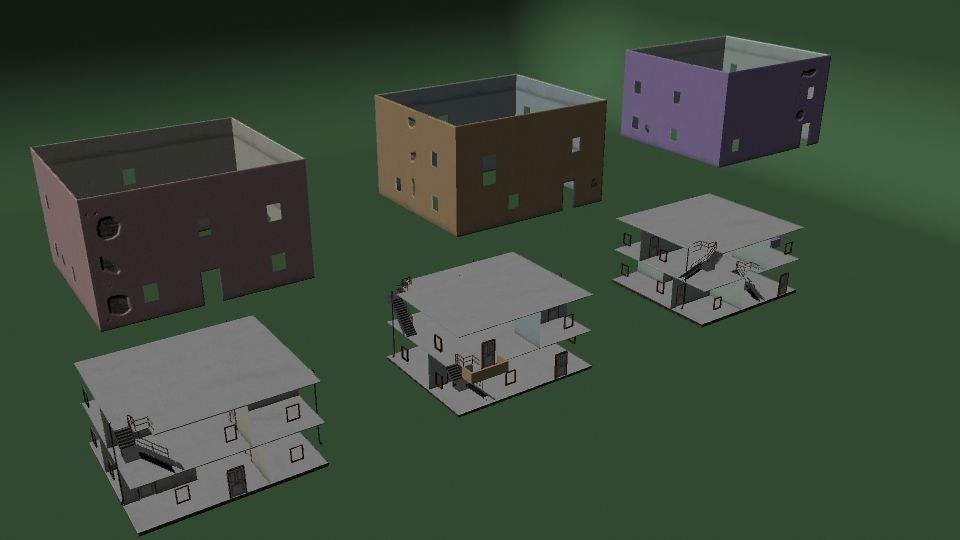 Interior and Exterior Buildings 3D model_19