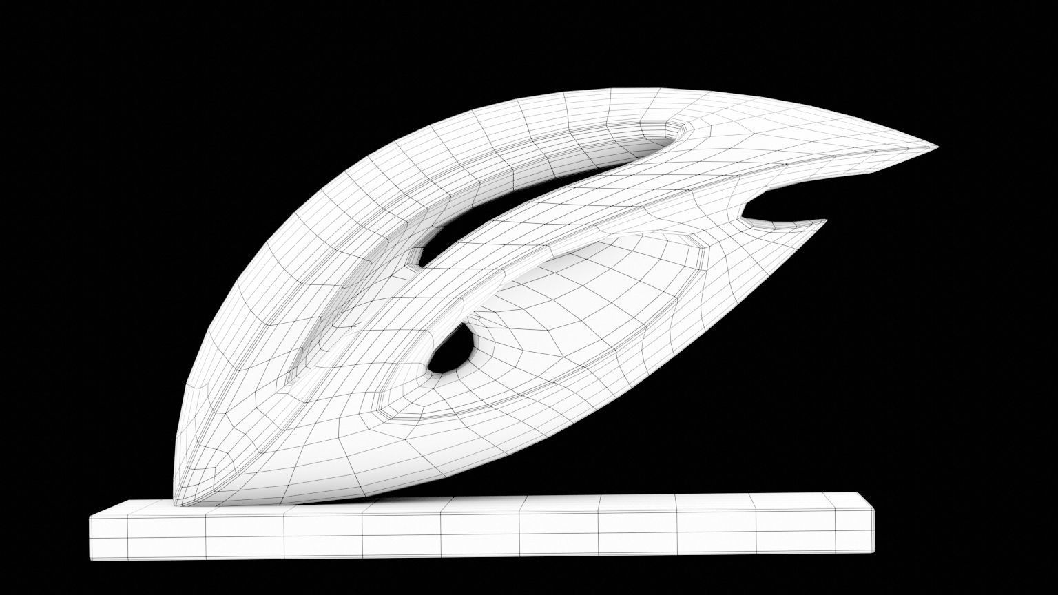 Modern abstract sculpture 021 3D model_5