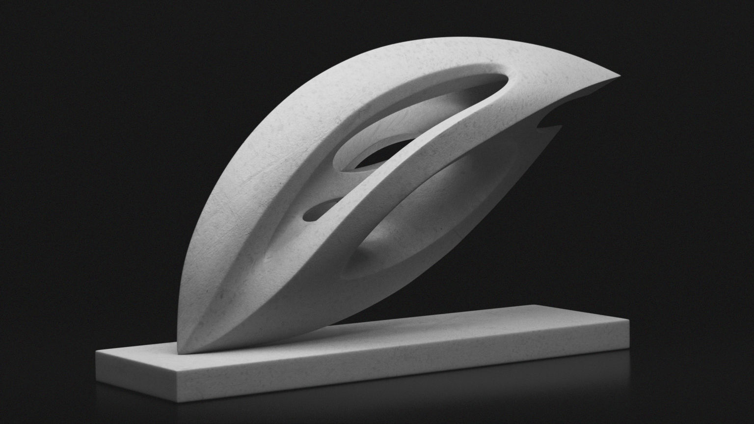Modern abstract sculpture 021 3D model_1
