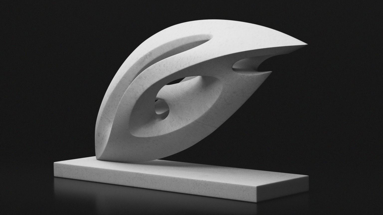 Modern abstract sculpture 021 3D model_2