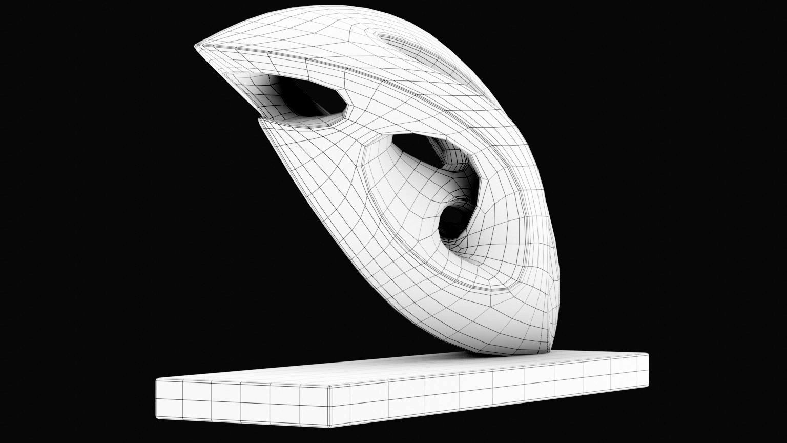 Modern abstract sculpture 021 3D model_7