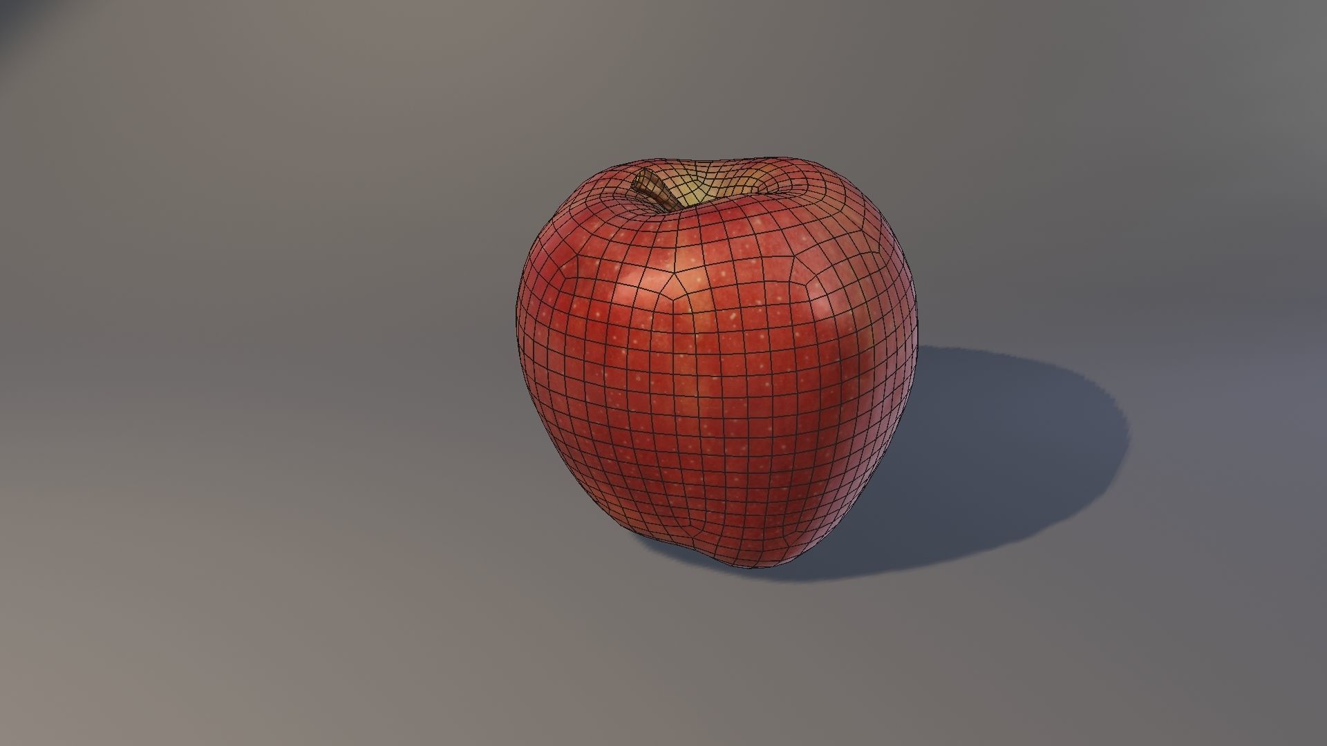 Redchief apple  Low-poly 3D model_3