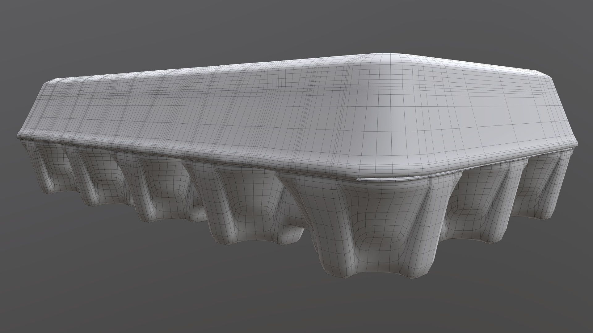 Egg paper mock-up cardboard package for 15 eggs 3D model_7