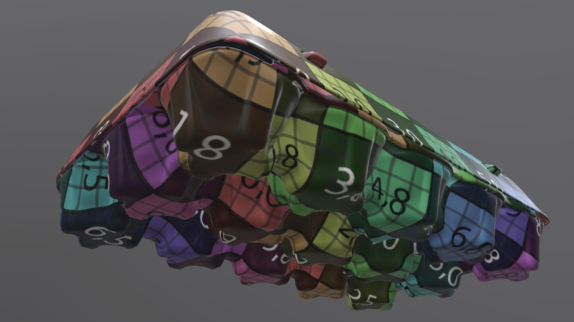 Egg paper mock-up cardboard package for 15 eggs 3D model_12