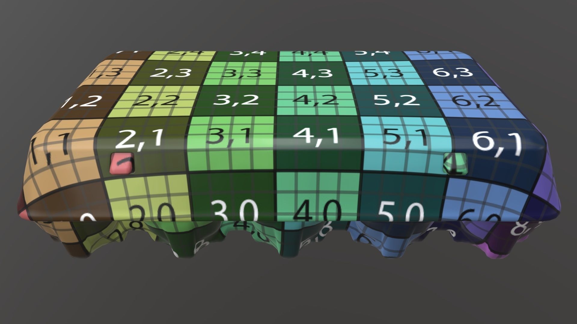 Egg paper mock-up cardboard package for 15 eggs 3D model_10