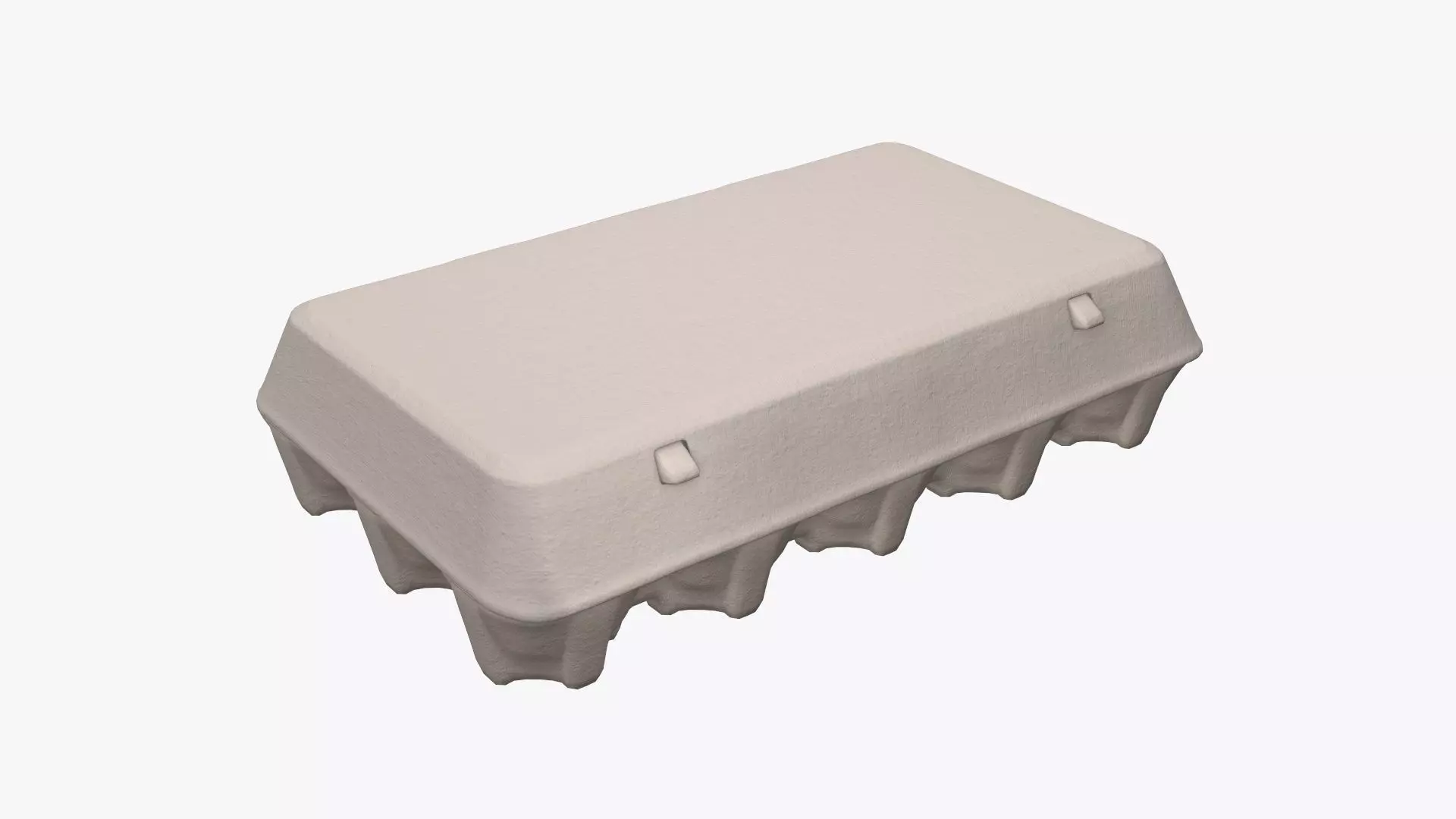 Egg paper mock-up cardboard package for 15 eggs 3D model_0