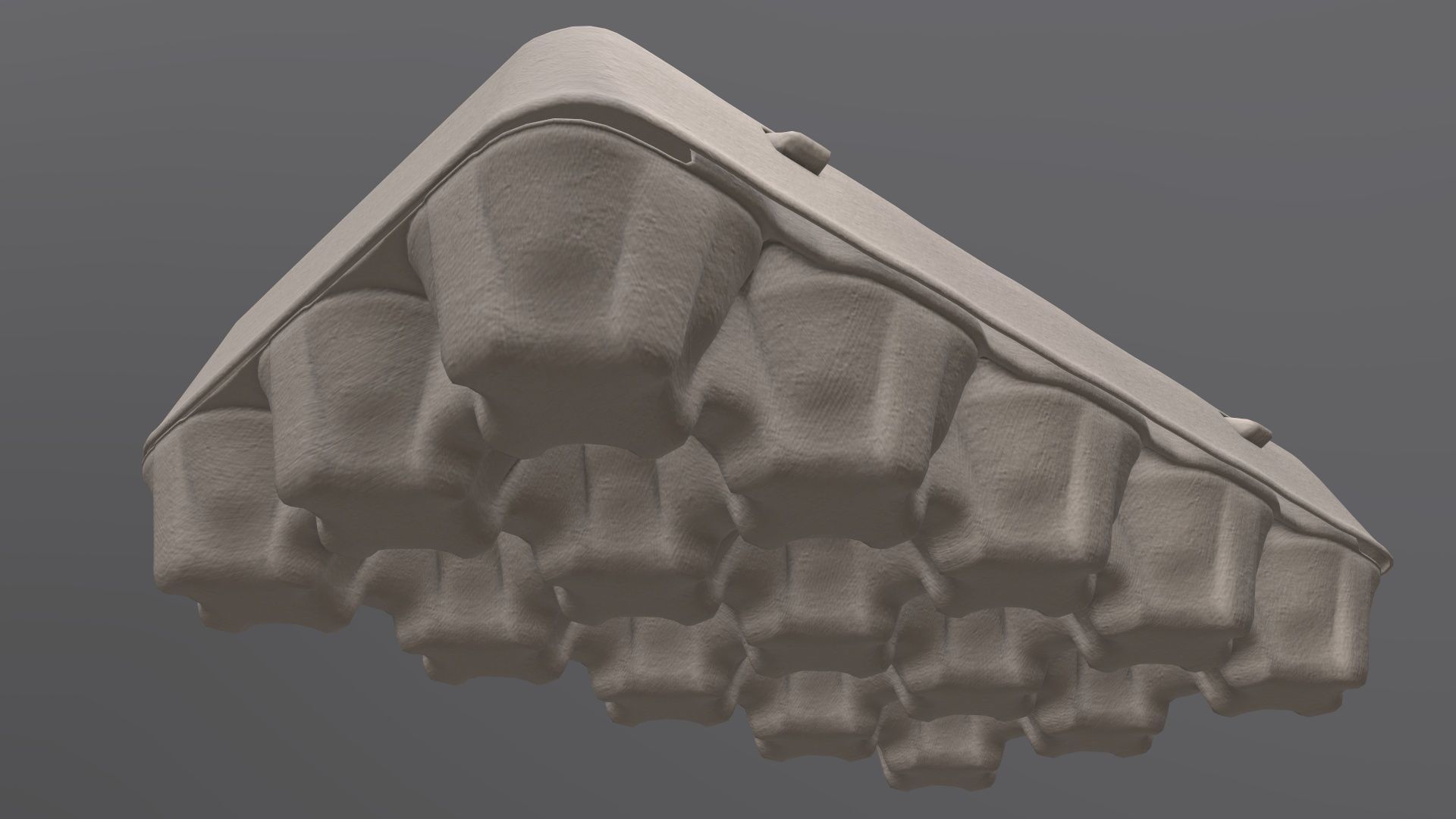 Egg paper mock-up cardboard package for 15 eggs 3D model_4