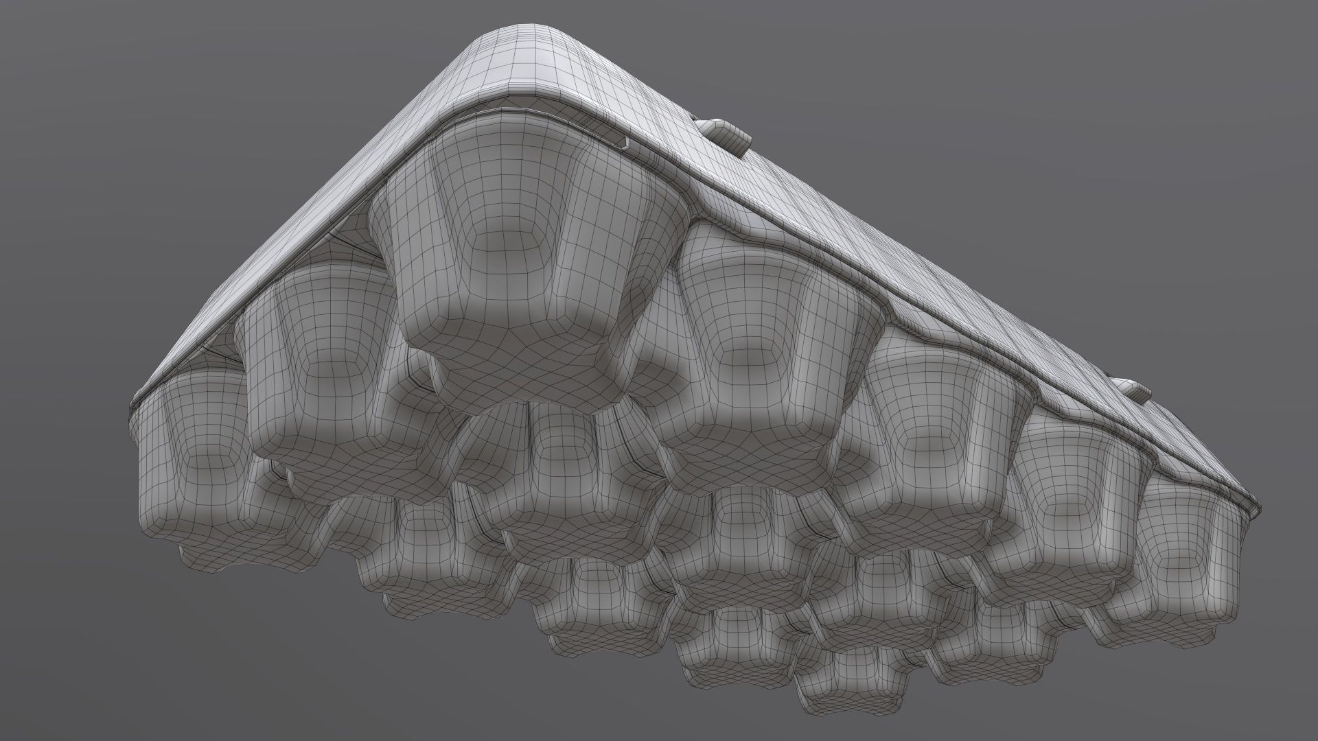 Egg paper mock-up cardboard package for 15 eggs 3D model_8