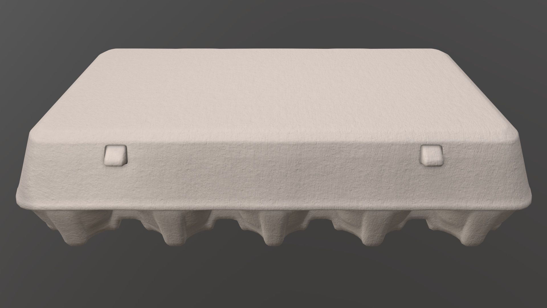 Egg paper mock-up cardboard package for 15 eggs 3D model_2