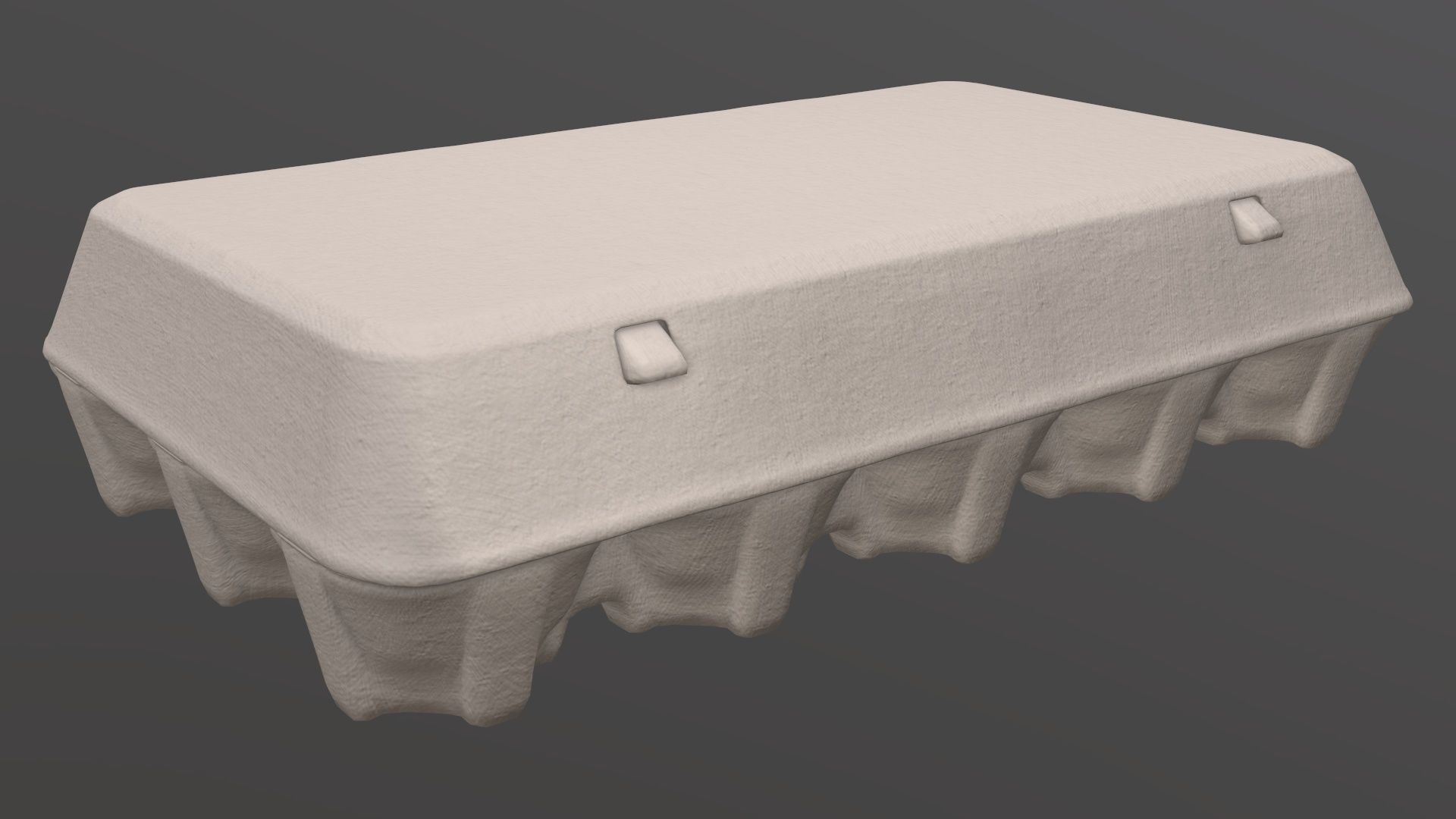 Egg paper mock-up cardboard package for 15 eggs 3D model_1