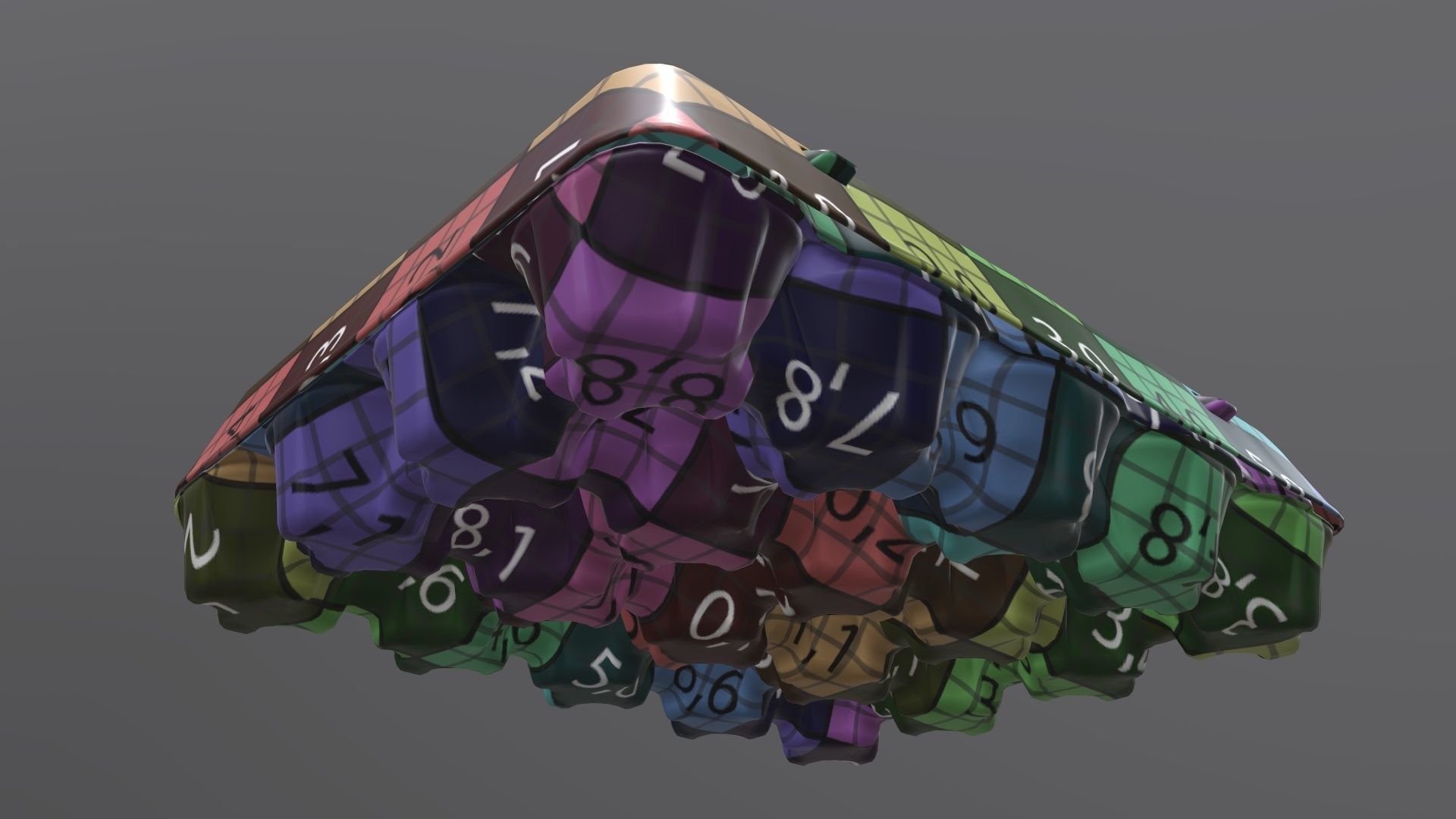 Egg paper mock-up cardboard package for 20 eggs 3D model_12