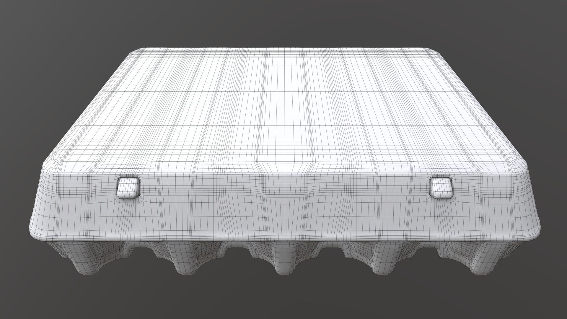 Egg paper mock-up cardboard package for 20 eggs 3D model_6