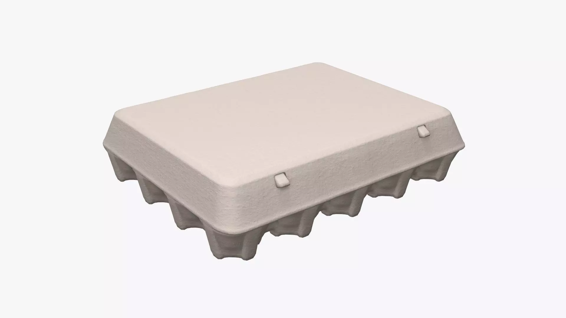 Egg paper mock-up cardboard package for 20 eggs 3D model_0