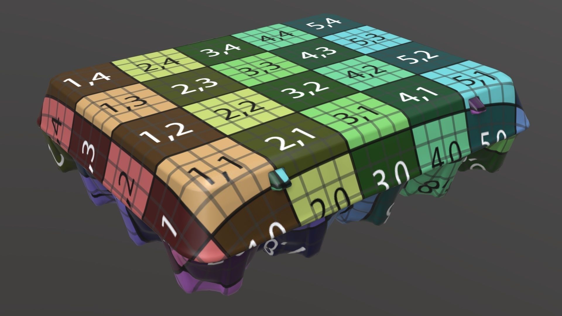 Egg paper mock-up cardboard package for 20 eggs 3D model_9