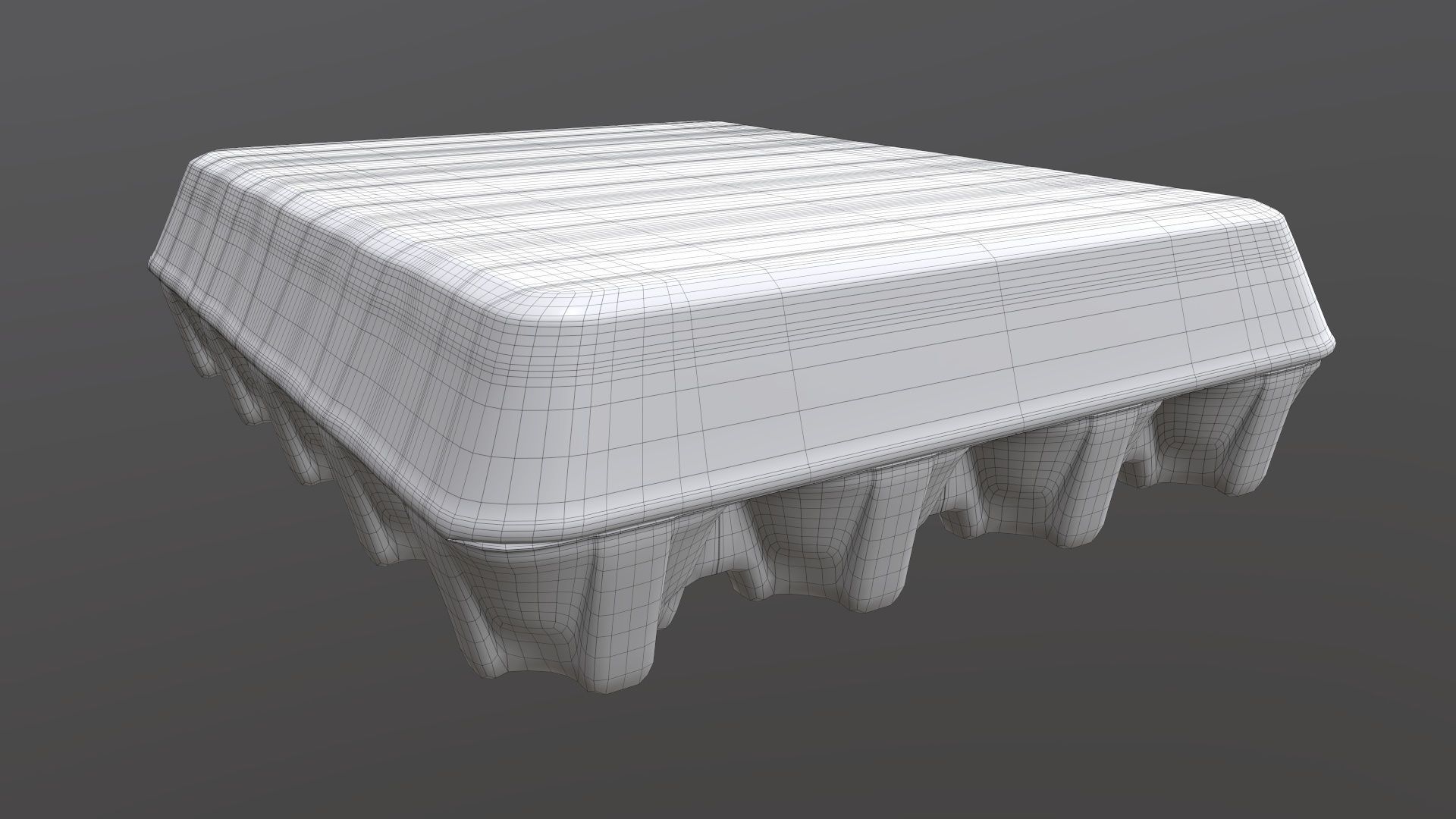 Egg paper mock-up cardboard package for 20 eggs 3D model_7