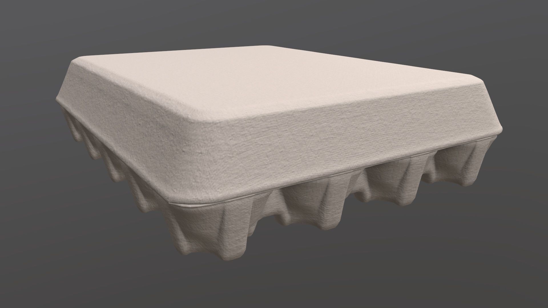 Egg paper mock-up cardboard package for 20 eggs 3D model_3