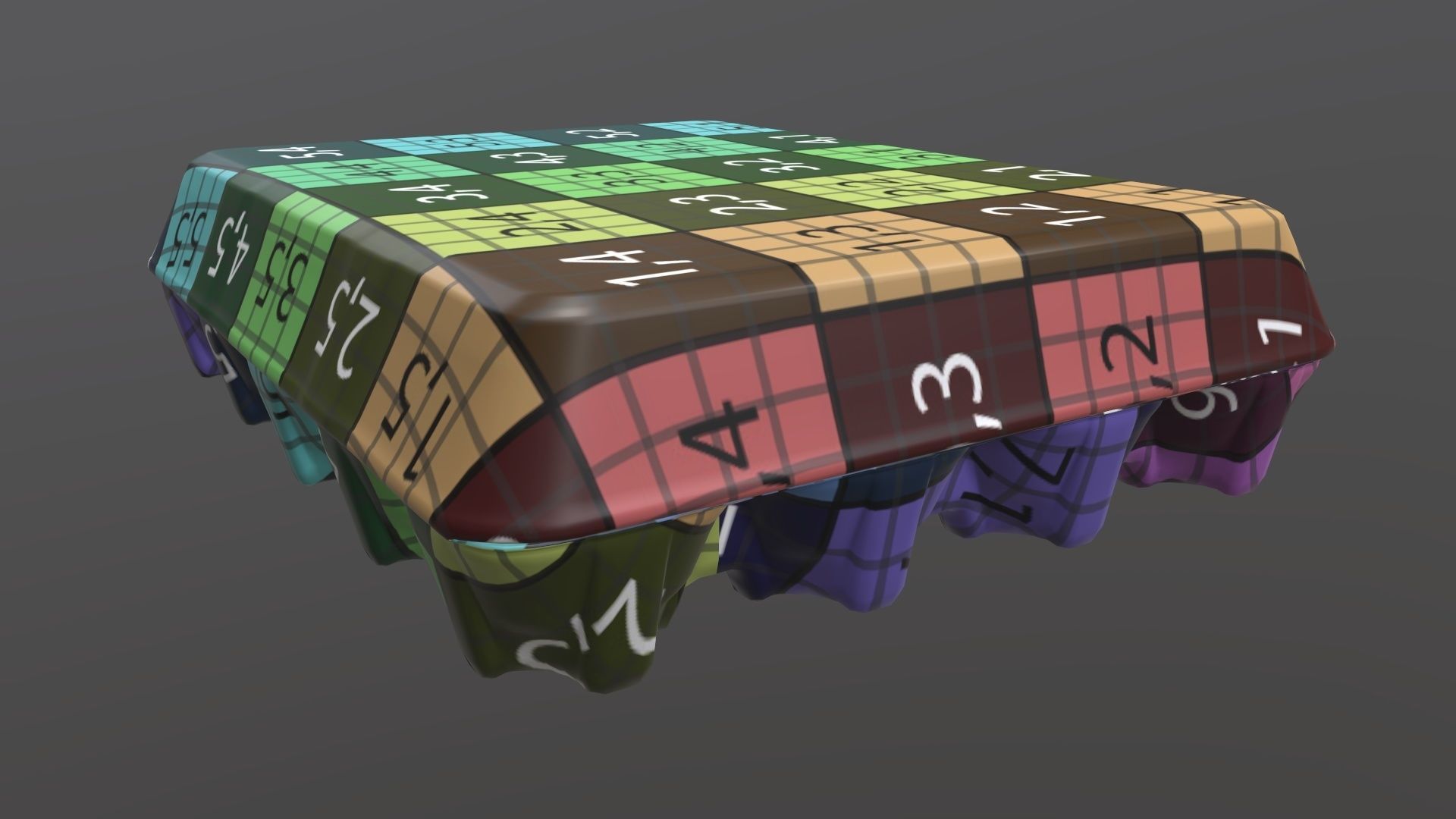 Egg paper mock-up cardboard package for 20 eggs 3D model_11