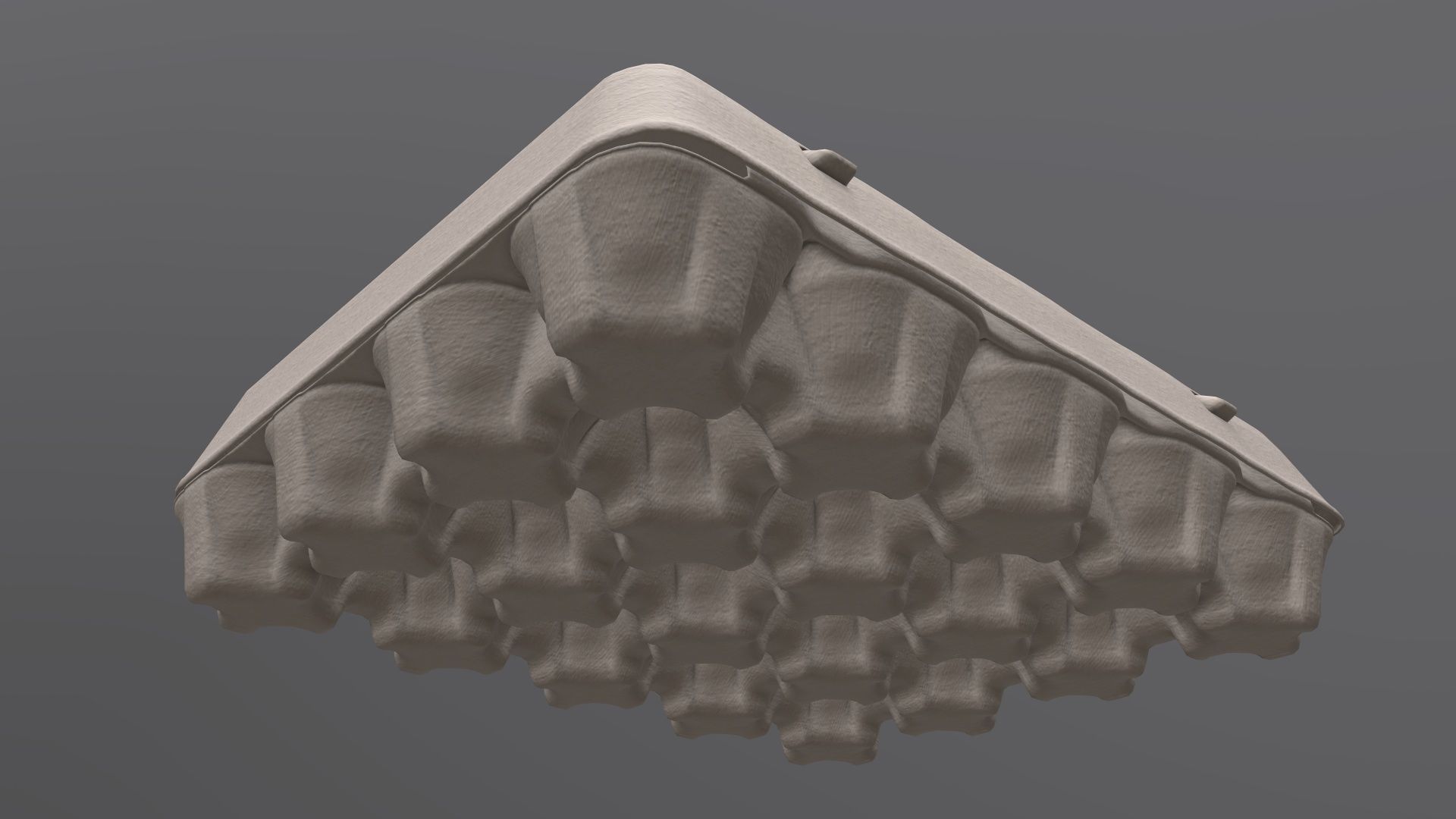 Egg paper mock-up cardboard package for 20 eggs 3D model_4