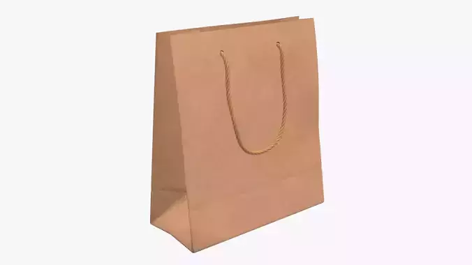 Paper gift food store bag large with string handle