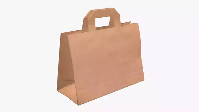 Paper gift food store bag medium with handle