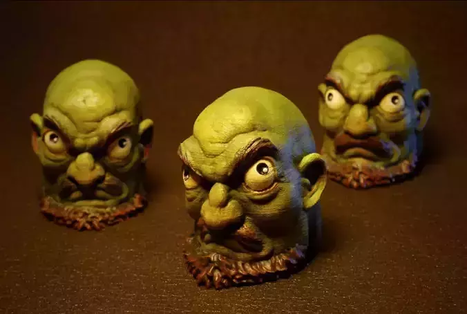 Kashira Green head minions 3D print model