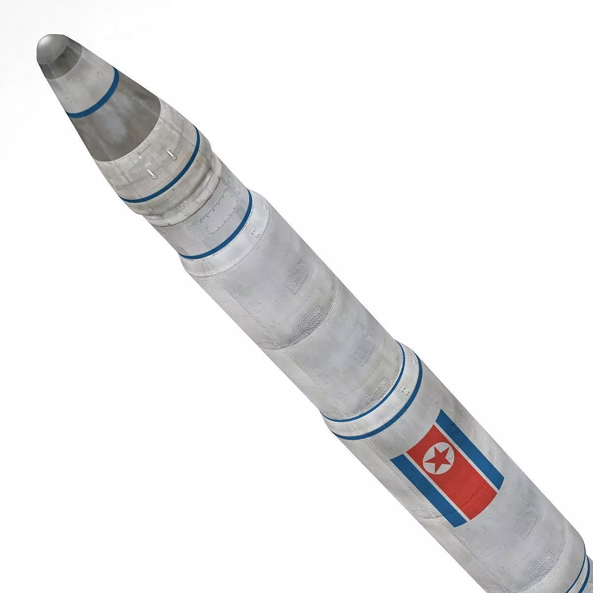 Taepodong 2 north korean missile Low-poly 3D model
