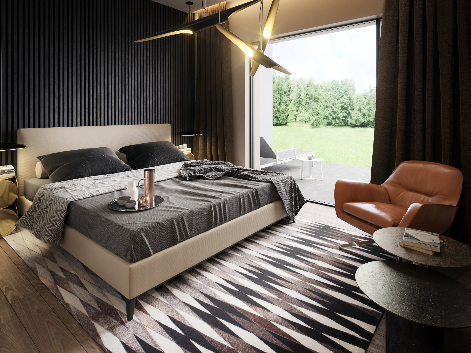 Bedroom Interior Scene for Cinema 4D and Redshift 3D model_15