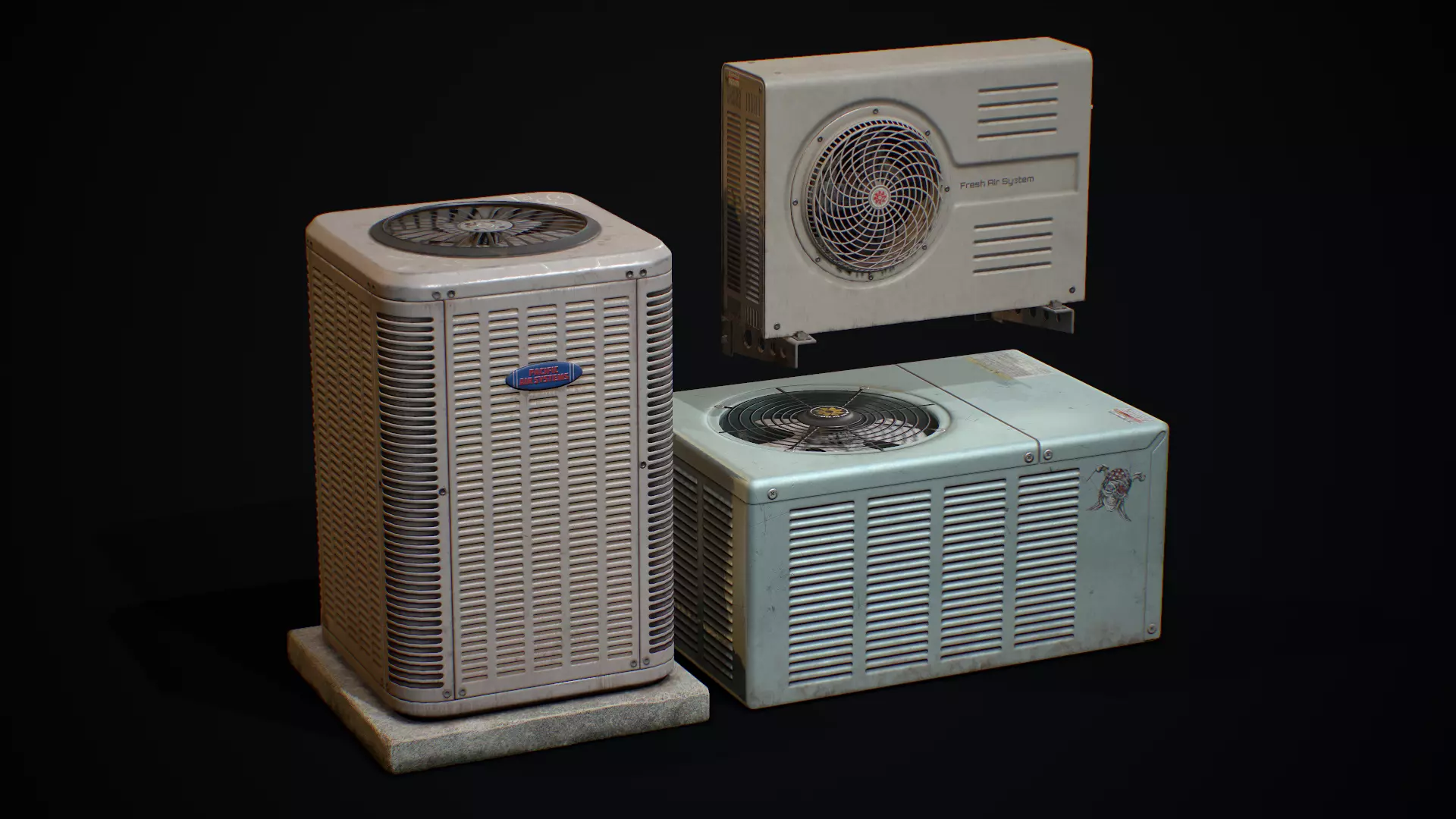 Air Condition Low-poly 3D model