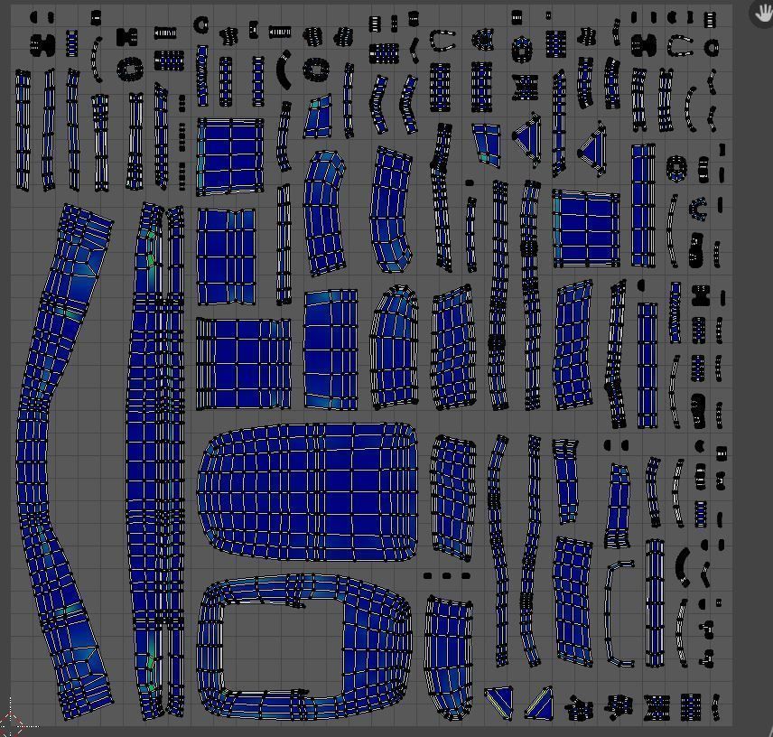 Backpack 2 LODs 3 colors Low-poly 3D model_40